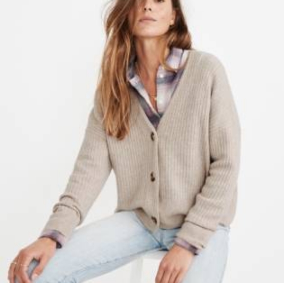 Madewell Sweaters - NWT - Madewell Cameron Ribbed Cardigan Sweater in Coziest Yarn 🧶